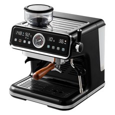 濃縮意式半自動咖啡機研磨一體冷熱雙萃智能意式家用咖啡機, 國內可用110V, 智能觸控款
