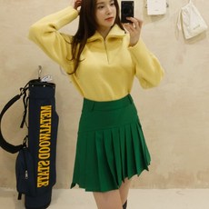 Ehing 無腳褶皺內褲褶皺短秋冬高爾夫裙