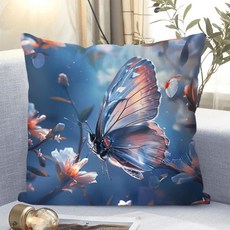 아름다운 꽃패턴 소파쿠션 양면 소파 쿠션 솜 포함 세탁가능 고탄력 트렌디 꽃스타일 수집가 추천 특별한 디자인 트렌디한 스타일, XKHD-26, 40 x 40CM (솜포함 양면쿠션)