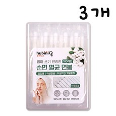 뽑아 쓰기 편리한 순면 멸균 면봉 성인용 개별포장, 3개, 100개입