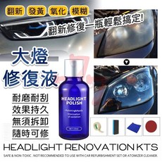 汽車車燈修復液，大燈霧化翻新拋光鍍膜液, 1個