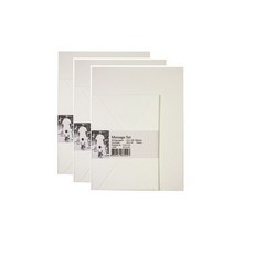 미네끄네 내마음을 담는 편지지 크라프트지 고급지, 화이트무지중, 3개