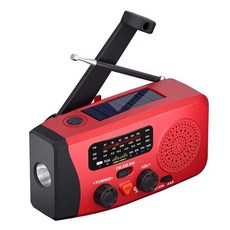 LED 손전등이 있는 비상 핸드 크랭크 라디오 비상 야외와 호환용 휴대용 태양열 크랭크 라디오 핸드 크랭크 생성기, 표시된 대로