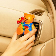 [위글위글] 자동차 디퓨저 차량용 방향제 빅사이즈 - Flower Wiggle Bear 373968, Clover Bunny