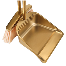 루멘마르스 스테인리스 빗자루 쓰레받기 세트 청소도구, 골드, 1세트