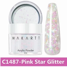 Makartt 아크릴 파우더 익스텐션 글리터 네일 강화 프렌치 조각용 매니큐어 아트 2oz, 1