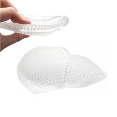 여성용 재사용 가능한 실리콘 브라 수영복 푸시업 부스터 패드 인서트 방수 통기성 젤 가슴 인핸서 비키니 투명 투명. 209337