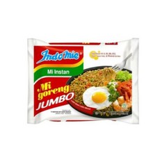 印尼泡麵 Indomie Goreng Jumbo Mi Instant Rasa Ayam Panggang 印尼炒麵, 1個, 原味炒麵129g jumbo