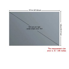 금속 눈부심 방지 스크린 간편한 벽걸이형 고화질 프로젝션, 3. 100인치