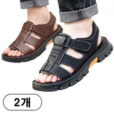 차쿠 1+1 남성 샌들 아웃도어 벨크로 쿠션 편한 캐주얼 여름 슬리퍼 경량 중년 아저씨 아빠