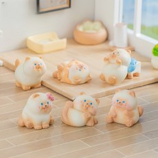 VERNA 자동차꾸미기 모니터 장식품 미니 고양이, 9개, 흰색