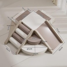 소프트 미끄럼틀 세트 4종 5종 6종 실내 놀이터, 6점 세트 모카, 1개