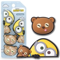 유니버셜 미니언즈 차량 도어가드 4p 빼꼼 밥앤팀 자동차 문콕방지 슈퍼배드 캐릭터 차량용품, 1개, 4pcs