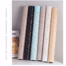 星月紗一整套批髮燙金包裝網紗包花材料黑紗白紗花藝花材批髮專用 F－, 星月紗【隨機5卷可備註】