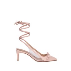 레드(V) 보우 디테일 타이 업 펌프스