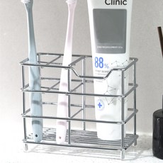 베네피센트 스텐 칫솔꽂이 욕실 화장실 칫솔거치대, 실버, 1개