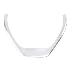 자동차 인테리어 업그레이드 탄소 섬유 트림 쉬운 설치 스티어링 휠 완벽한 맞춤, 01 Silver, 01 China Mainland