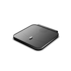 簡約白色體重計，精準測量，清晰顯示，輕薄易收納，健康管理好幫手, 黑色, 1個, ScanFit 智能體脂秤