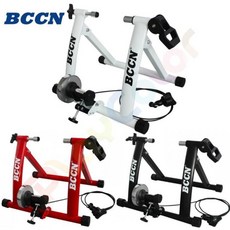 BCCN 7段式 磁阻訓練台 適用700c 26-29吋自行車，附前輪墊與專用快拆 C21-26, 1個, 白色