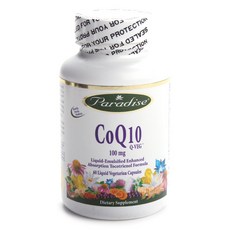 Paradise Herbs 輔酶Q10液體素食膠囊 100mg, 1個, 60 件