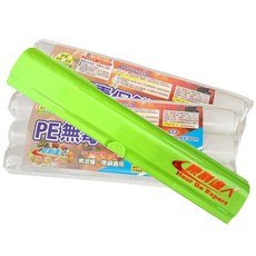 豪割達人 台灣製MIT 專利保鮮膜切割器-經典款7件組 (綠色切割盒x1 保鮮膜x6支) 磁吸切割盒 鋁箔紙烘焙紙適用 環保便利密封防蟲, 1套, 1套