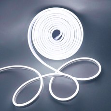 LED 네온 아트플렉스 DIY 줄조명 DC12V 5M 8x15mm 전원 어뎁터 포함, 1개, 12v 8mm 쿨화이트