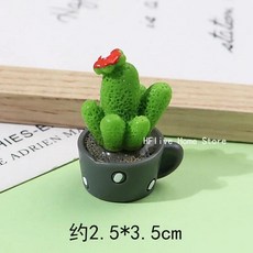 귀여운 미니 선인장 조경 장식 미니어처 가구 정원 식물 화분 조각상 자동차, [03] 1pc-mini C, 1개