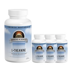 SOURCE NATURALS L-茶氨酸無麩質無糖錠 200mg, 30 件, 4個