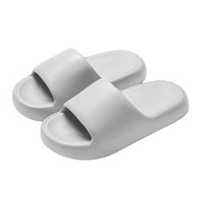 봉바겐 미끄럼방지 EVA 사무실 슬리퍼 층간소음 방지 욕실 거실 실내화, 그레이, 40-41, 1개