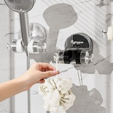 마벨인홈 자유이동 흡착식 샤워기 거치대, 투명, 1개