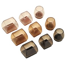 曼徳旺 矽膠 椅腳套 桌腳套 靜音 加厚 防滑, 1個, 茶色,長方形