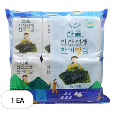 에코맘의산골이유식 인산선생 한끼맛김 12p, 김, 48g, 1개