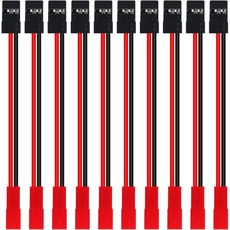 10개 10cm 20AWG JST 암 커넥터 암수 서보 수신기 어댑터 케이블 RC카 FPV 보트 리포 배터리 LED 조명 냉각 팬