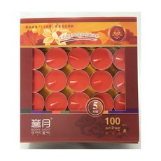 菩月 BODHI-LIGHT 紅色植物酥油燈 5小時燃燒 100粒裝 ITS品質認證, 1個, 菩月5小時酥油燈（紅色）－超商取貨限2盒, 紅色