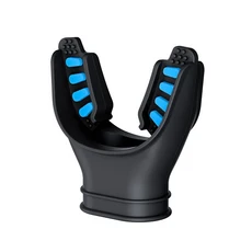 2X 스노클 마우스피스 레귤레이터 다이빙 공용 액세서리 교체 스쿠버 실리콘 호흡기 블루, 01 black  blue