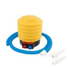 공기 주입식 풋 펌프 에어 매트리스용 듀얼 튜브 고속 팽창기 보트 요가 볼 운동 공 수영장 장난감 스포츠 장비용 핸드 배출구 구멍 2개 115805