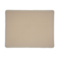 貓砂墊 柔軟舒適蜂巢設計 防滑易清潔 貓咪居家清潔用品, 米色, 1個
