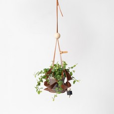 플랫츠 plats / hanging pot cover / DANGLE / 식물 인테리어 화분커버 방수 가죽 감성 플랜테리어 소품 행잉 화분걸이, 1개, 카멜브라운