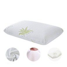 대나무 섬유 피부 친화적 느린 리바운드 빵 싱글 호텔 B 경추 케어 홈 코어, 60x38x12cm, 6) Aloe Vera - 60x38x12cm, 1개