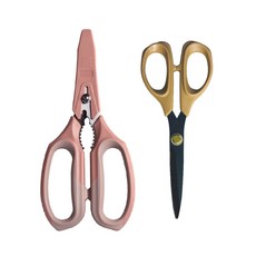 愛森諾工具 / Arsenal Tool 多功能萬用剪刀 不沾事務剪刀 超值組合優惠 台灣製造, 1個, 萬用-粉+不沾-奶