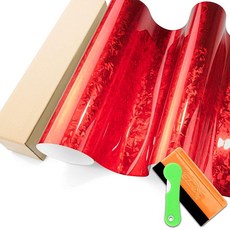 3 m x 1.5 24K 다진 단조 탄소 섬유 질감 광택 레드 비닐 랩 자동차 스티커 데칼 필름 시트 기포 방지 공기 방출 기술 도구 세트 포함 317161, 3 m x 1.5 24K 다진 단조 탄소 섬유 질감 광