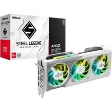 ASRock 라데온 RX 9060 XT 챌린저 16GB OC 그래픽 카드 AMD RDNA 4 아키텍처 16GB GDDR6 PCIe 5.0 듀얼 팬 0dB 무소음 냉각, RX 9070 16G, Steel Legend