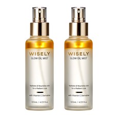 와이즐리 보습 광채 오일 미스트, 2개, 120ml