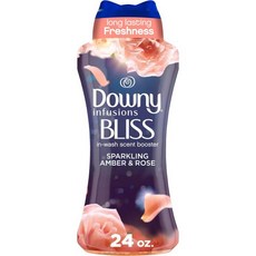다우니 인워시 세탁 향 부스터 비즈 밸런스 크리스프 레인 앤 블루 유칼립투스 24온스 인퓨전, 1개