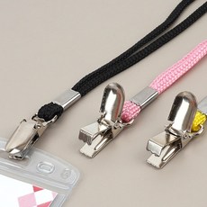 싸막여우 클립형 목걸이줄 1개 사원증줄, 레드