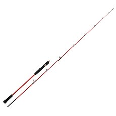 實心慢搖鐵板竿 1.83m/1.98m 船釣竿 海釣竿 岸拋竿, 直柄-(紅色),1.98米