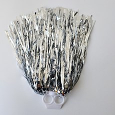 응원수술_고리형_실버_치어리더_치어리딩_축구장_야구장_응원도구_이벤트_반짝이_금박_손가락, 응원수술_고리형_실버_1개