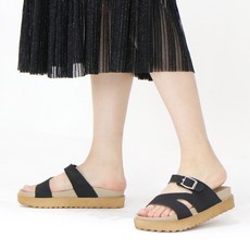 ForB 女款軟墊厚底拖鞋