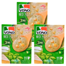 보노보노 컵스프 바질크림스프, 51g, 3개