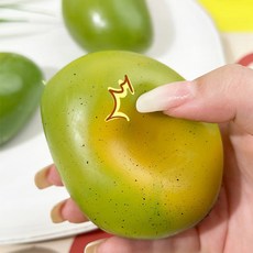 모든 망고 스퀴시 색변환 말랑이 온도 반응 스트레스 해소 장난감 슬로우라이징, 1개